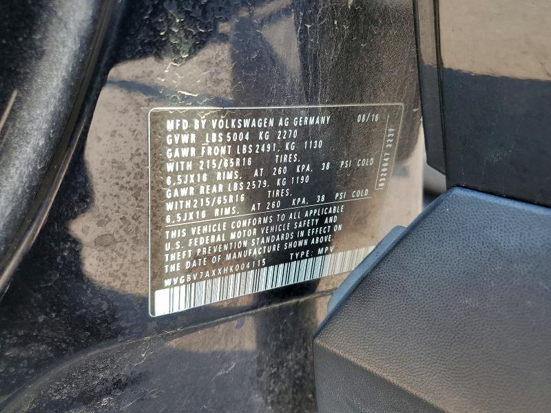 Продажа на аукционе авто 2017 Volkswagen Tiguan, vin: WVGBV7AXXHK004115, номер лота: 63516096