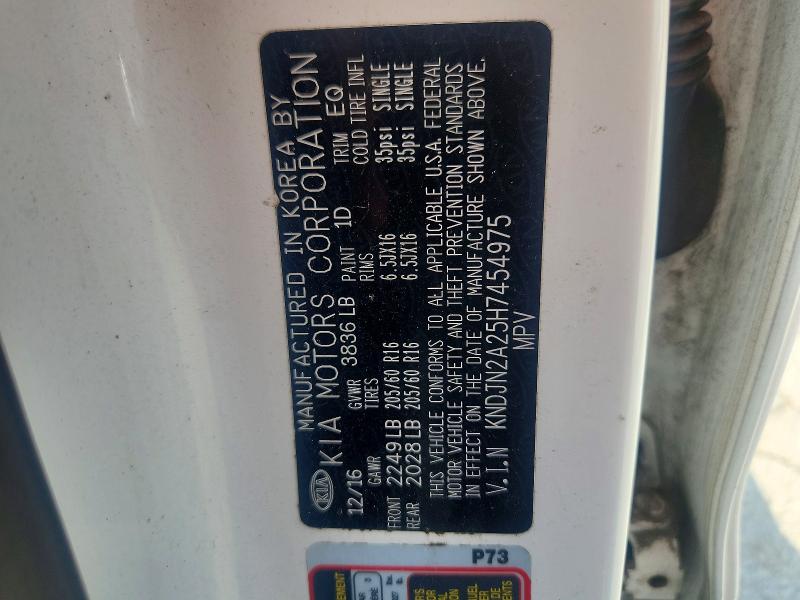Продаж на аукціоні авто 2017 Kia Soul, vin: KNDJN2A25H7454975, номер лоту: 67178986