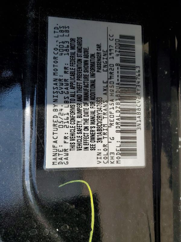 Aukcja sprzedaży 2024 Nissan Sentra, vin: 3N1AB8CV2RY347663, numer aukcji: 63428106