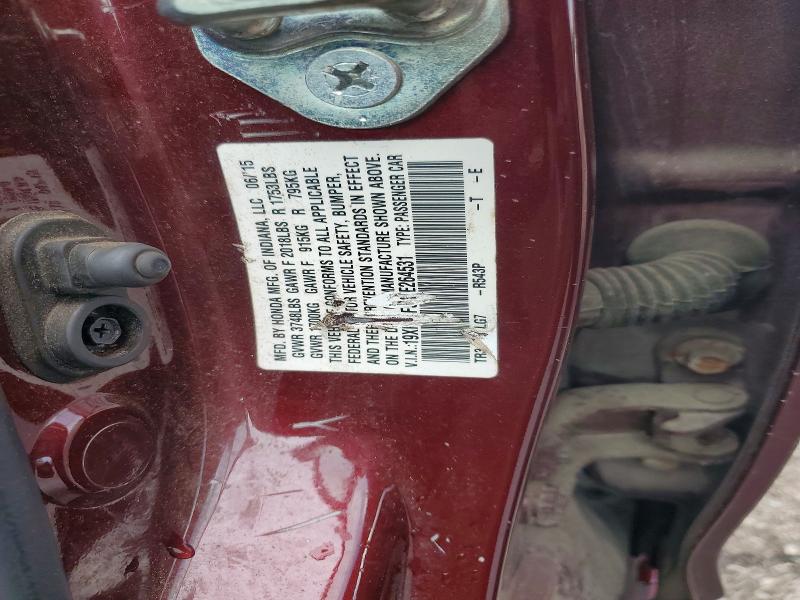 64093206 :رقم المزاد ، 19XFB2F57FE264531 vin ، 2015 Honda Civic مزاد بيع