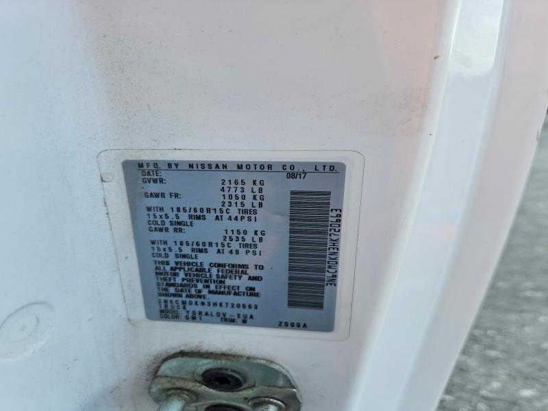 Aukcja sprzedaży 2017 Nissan Nv200, vin: 3N6CM0KN3HK720663, numer aukcji: 65925726