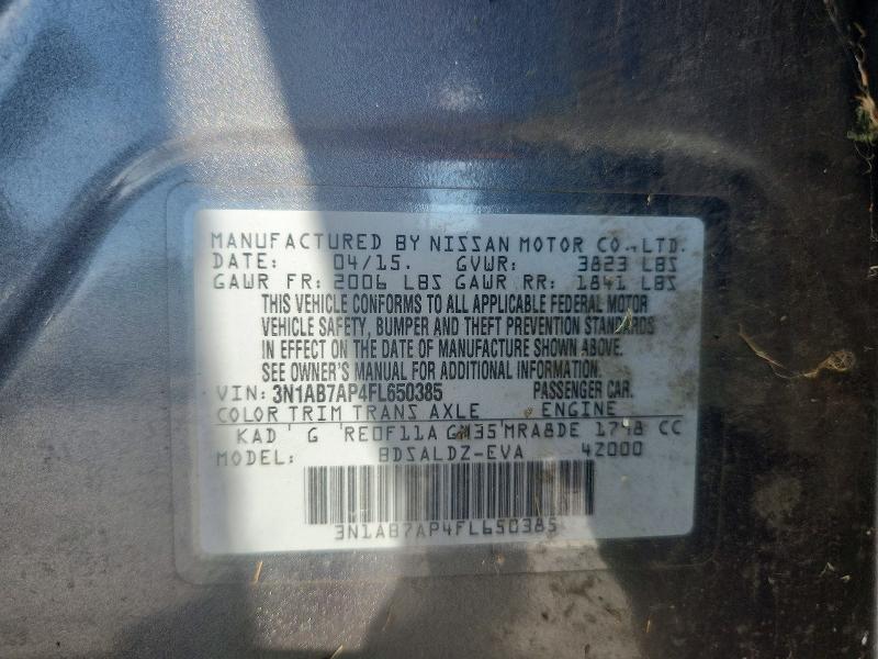 2015 Nissan Sentra მანქანა იყიდება აუქციონზე, vin: 3N1AB7AP4FL650385, აუქციონის ნომერი: 67295366