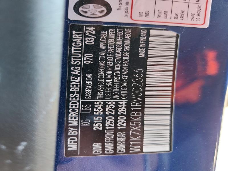 66611426 :رقم المزاد ، W1K7X5KB1RV002366 vin ، 2024 Mercedes-benz Amg Gt مزاد بيع