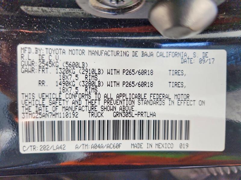 2017 Toyota Tacoma მანქანა იყიდება აუქციონზე, vin: 3TMGZ5AN7HM110192, აუქციონის ნომერი: 65170476