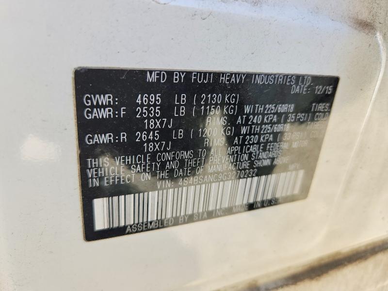Aukcja sprzedaży 2016 Subaru Outback, vin: 4S4BSANC9G3270232, numer aukcji: 63246246