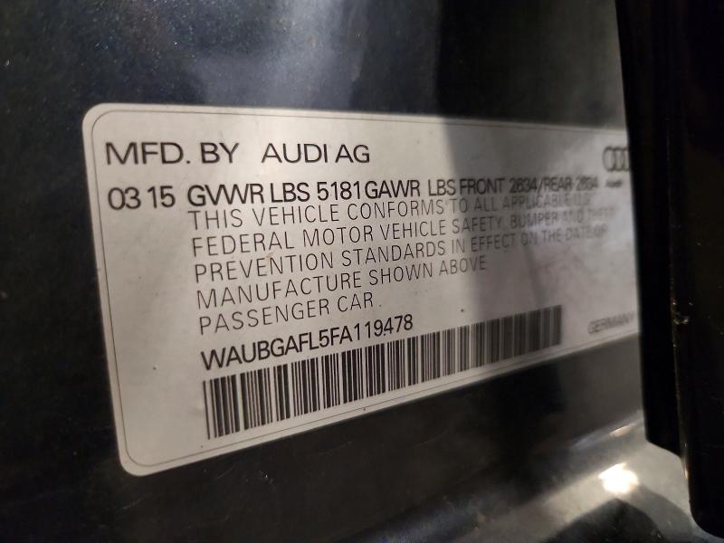 Продажа на аукционе авто 2015 Audi S4, vin: WAUBGAFL5FA119478, номер лота: 65158606