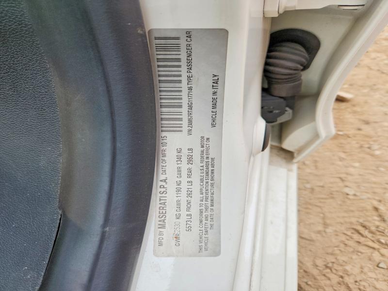 Aukcja sprzedaży 2016 Maserati Ghibli, vin: ZAM57RTA8G1177146, numer aukcji: 65000056