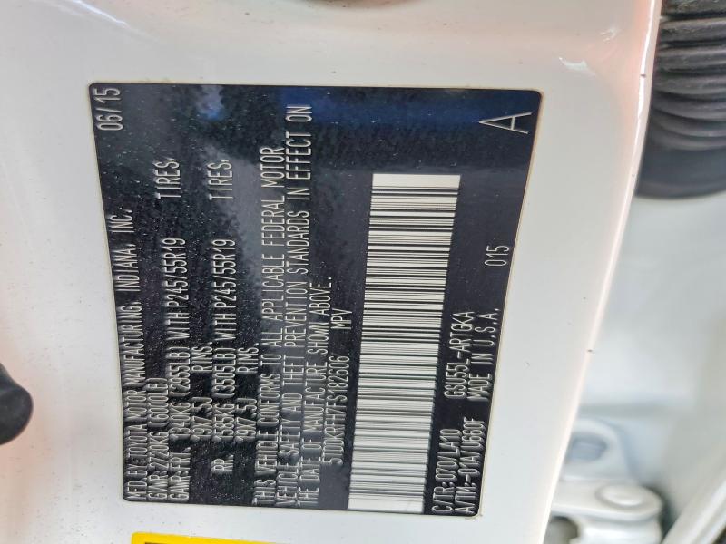 2015 Toyota Highlander მანქანა იყიდება აუქციონზე, vin: 5TDDKRFH7FS182606, აუქციონის ნომერი: 64458316