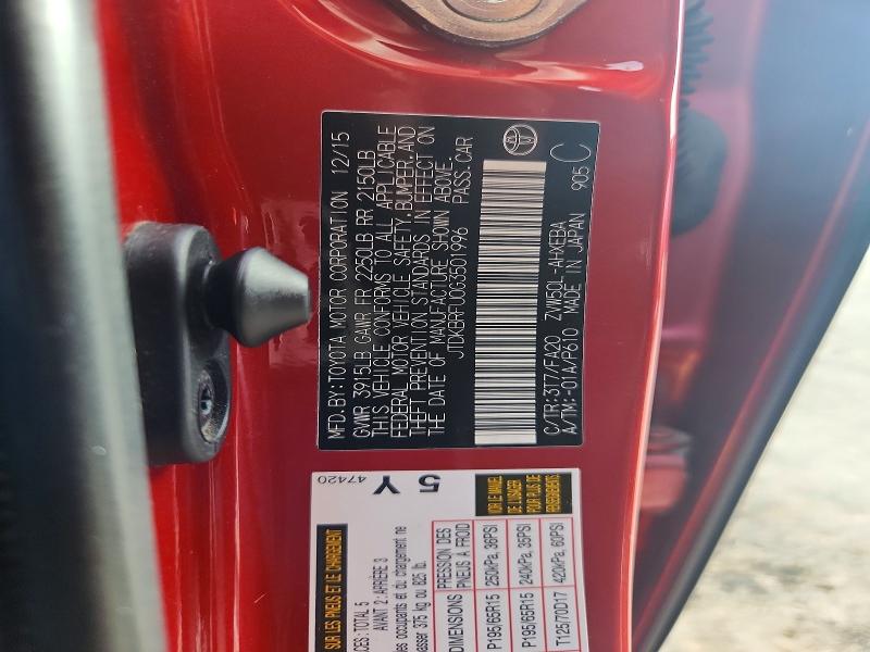 Продаж на аукціоні авто 2016 Toyota Prius, vin: JTDKBRFU0G3501996, номер лоту: 64269626