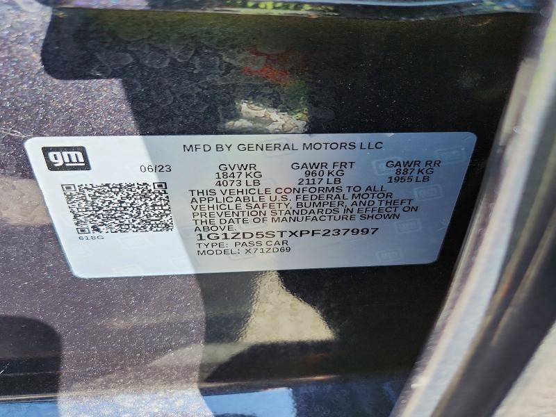 Aukcja sprzedaży 2023 Chevrolet Malibu, vin: 1G1ZD5STXPF237997, numer aukcji: 65151806
