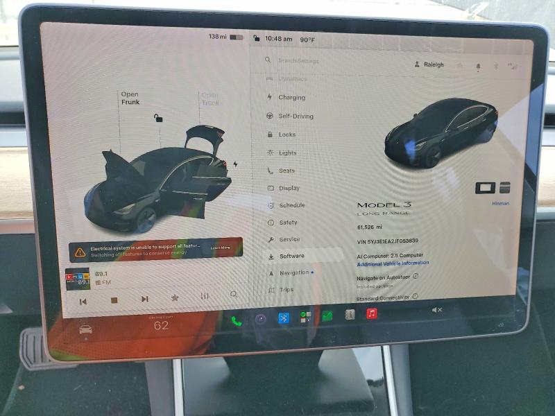 2018 Tesla Model 3 მანქანა იყიდება აუქციონზე, vin: 5YJ3E1EA2JF053839, აუქციონის ნომერი: 63767416