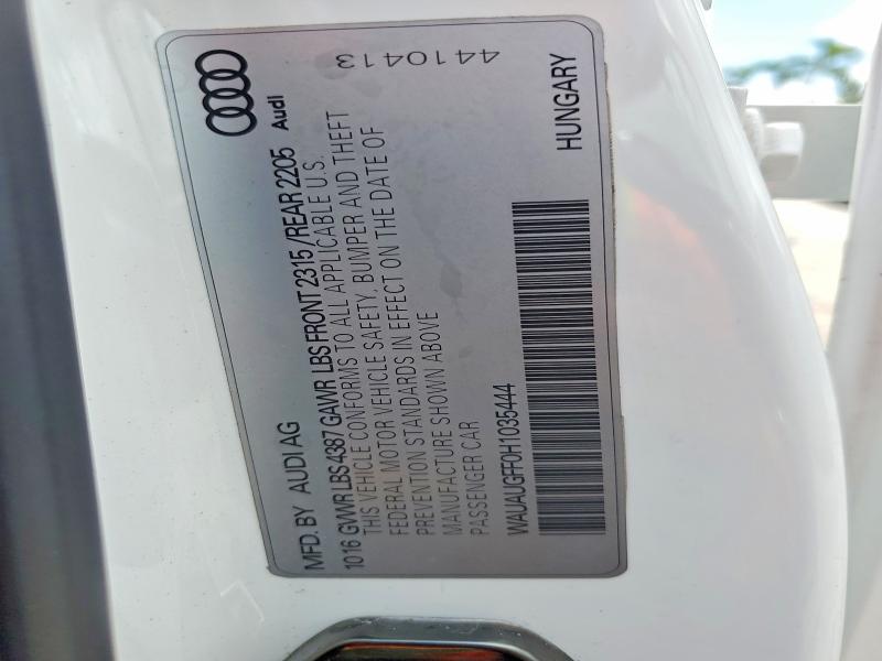 Продаж на аукціоні авто 2017 Audi A3, vin: WAUAUGFF0H1035444, номер лоту: 66216516