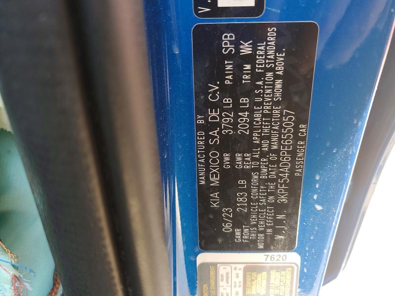 66251326 :رقم المزاد ، 3KPF54AD6PE655057 vin ، 2023 Kia Forte مزاد بيع