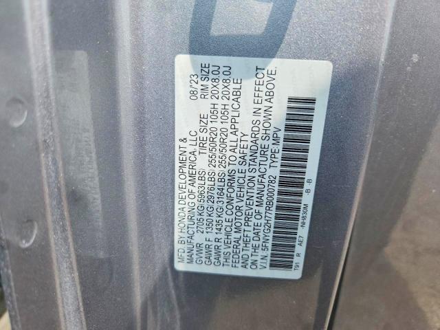 Aukcja sprzedaży 2024 Honda Pilot, vin: 5FNYG2H77RB000782, numer aukcji: 60054256