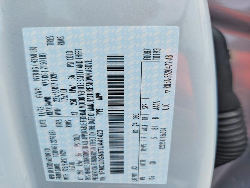 Aukcja sprzedaży 2026 Ford Escape, vin: 1FMCU0GN6TUA41423, numer aukcji: 65879756