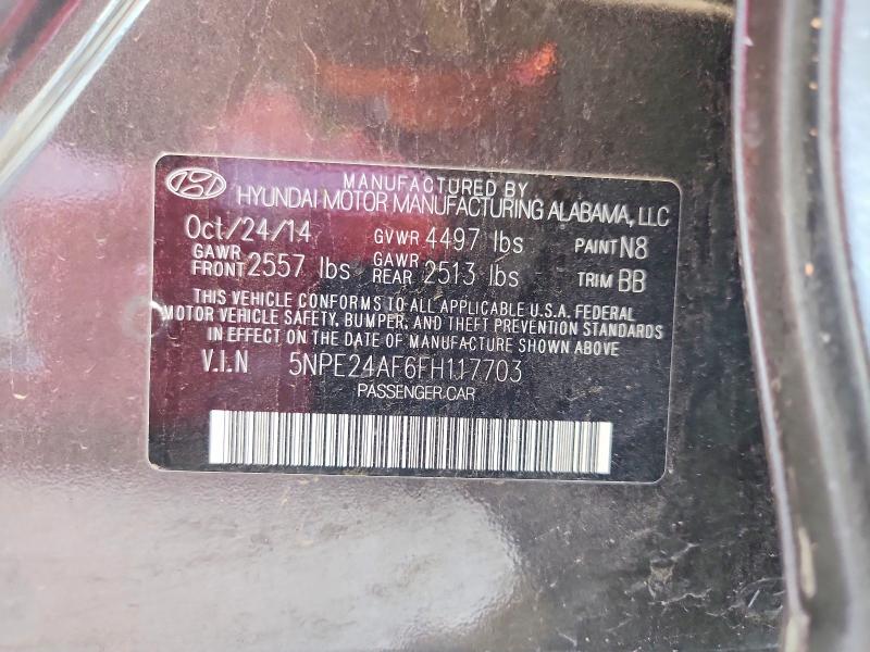 Aukcja sprzedaży 2015 Hyundai Sonata, vin: 5NPE24AF6FH117703, numer aukcji: 62708646