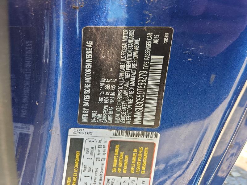 Продажа на аукционе авто 2013 Mini Cooper, vin: WMWSU3C55DT689279, номер лота: 63717806