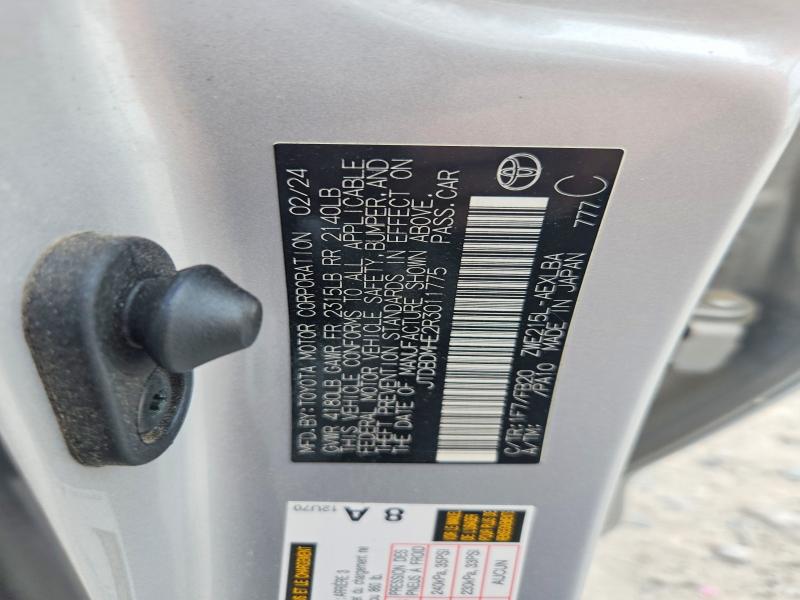 Продаж на аукціоні авто 2024 Toyota Corolla Hybrid, vin: JTDBDMHE2R3011775, номер лоту: 64516296