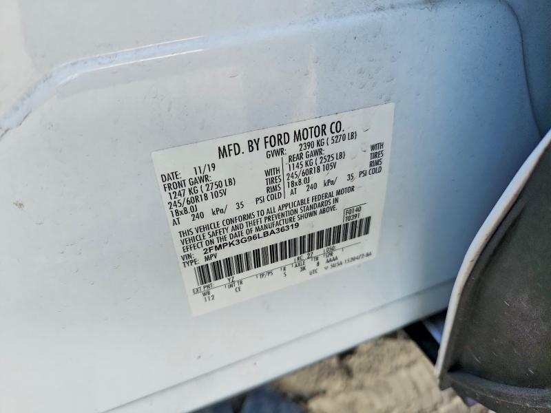 Продажа на аукционе авто 2020 Ford Edge, vin: 2FMPK3G96LBA36319, номер лота: 65500796