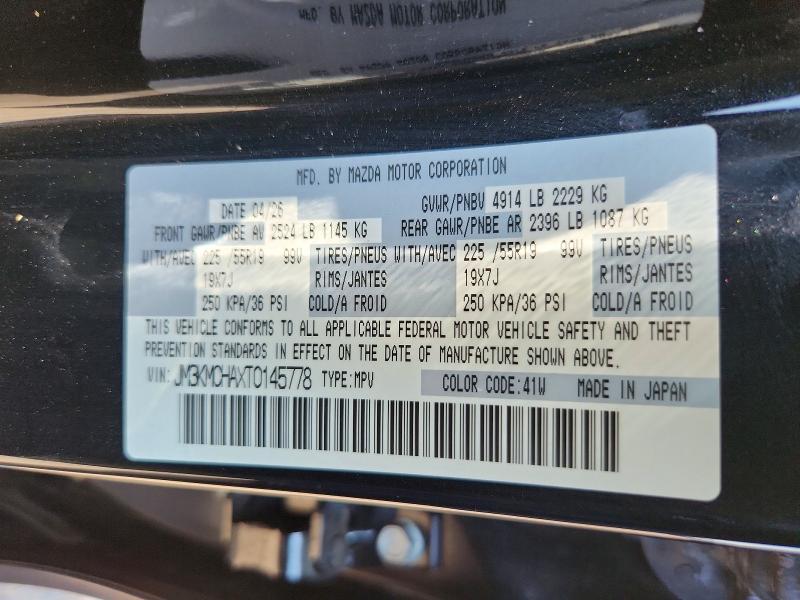 Aukcja sprzedaży 2026 Mazda Cx-5, vin: JM3KMCHAXT0145778, numer aukcji: 64315296
