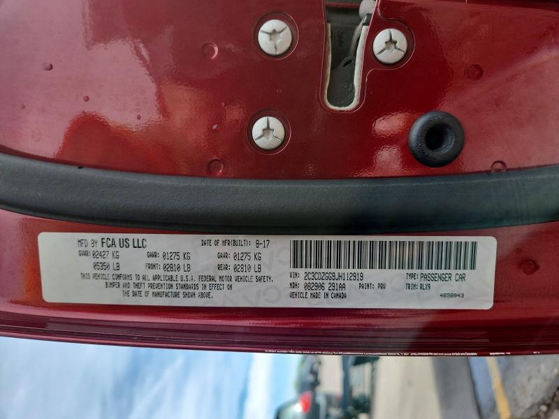 67179496 :رقم المزاد ، 2C3CDZGG9JH112919 vin ، 2018 Dodge Challenger مزاد بيع