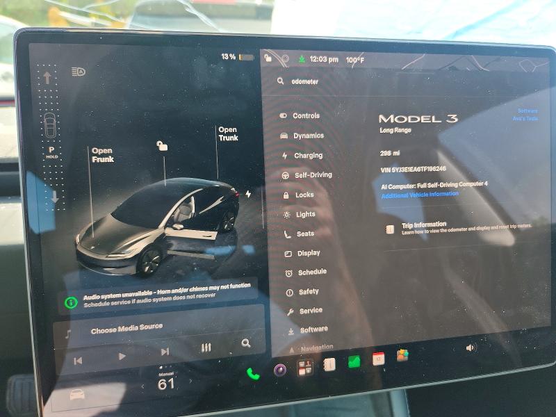 Продажа на аукционе авто 2026 Tesla Model 3, vin: 5YJ3E1EA6TF196246, номер лота: 62398036