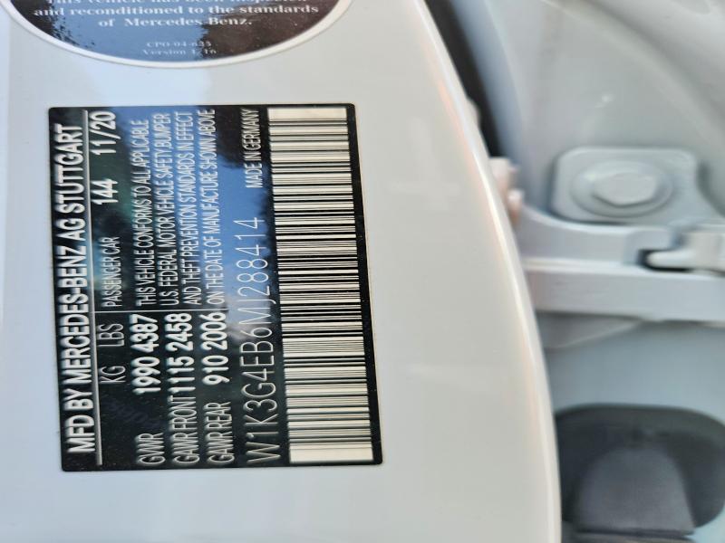 Продаж на аукціоні авто 2021 Mercedes-benz A, vin: W1K3G4EB6MJ288414, номер лоту: 65883976
