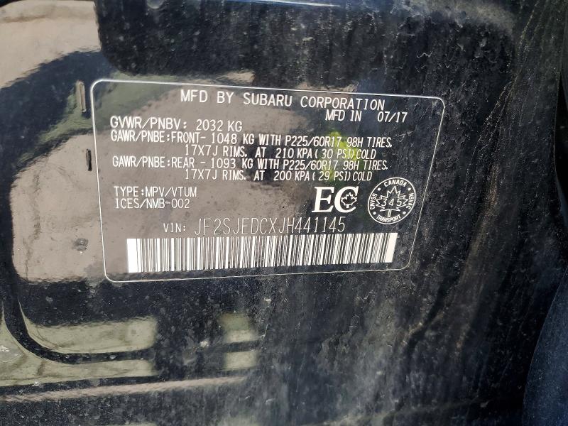 Продажа на аукционе авто 2018 Subaru Forester, vin: JF2SJEDCXJH441145, номер лота: 63282316