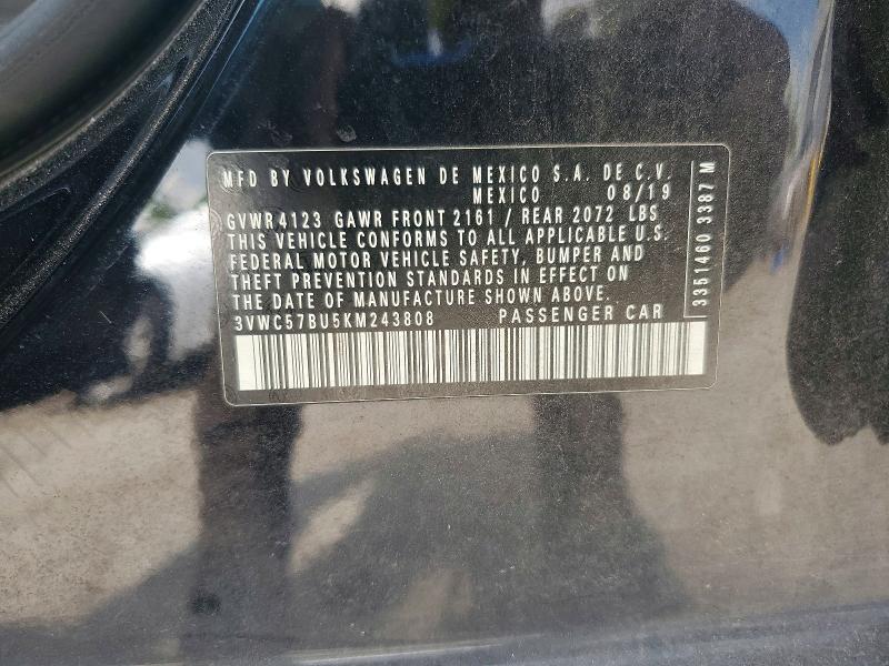 Продаж на аукціоні авто 2019 Volkswagen Jetta, vin: 3VWC57BU5KM243808, номер лоту: 64840436
