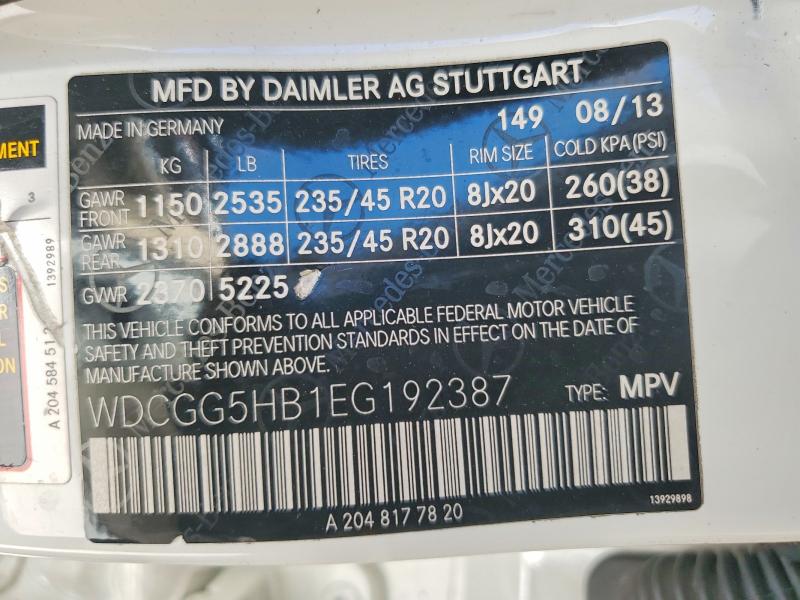 Продажа на аукционе авто 2014 Mercedes-benz Glk, vin: WDCGG5HB1EG192387, номер лота: 63529316