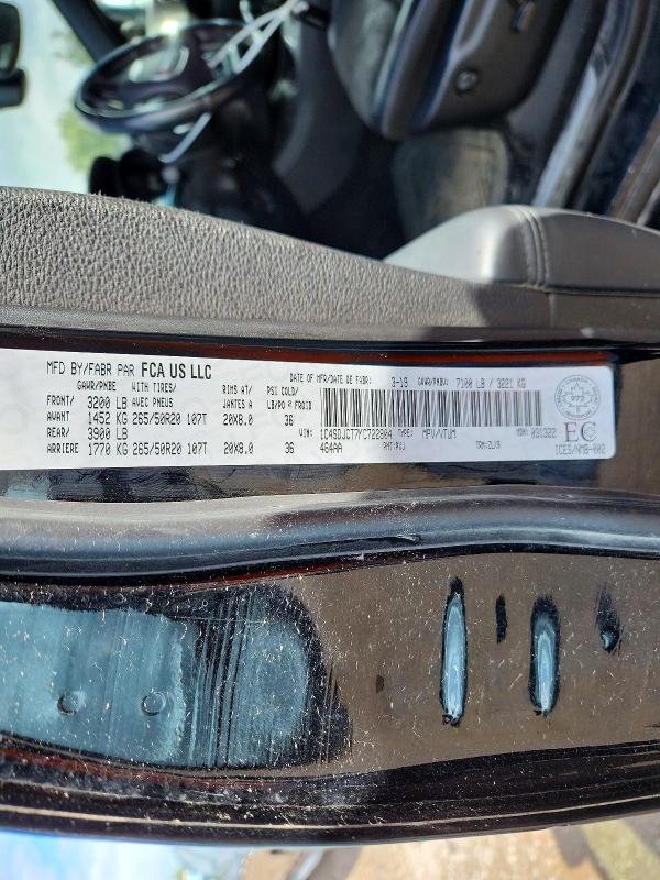 Продажа на аукционе авто 2019 Dodge Durango, vin: 1C4SDJCT7KC722804, номер лота: 65815686