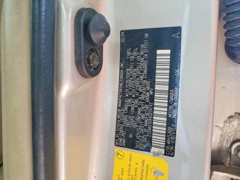 Продаж на аукціоні авто 2004 Lexus Rx, vin: 2T2HA31UX4C014742, номер лоту: 63686896