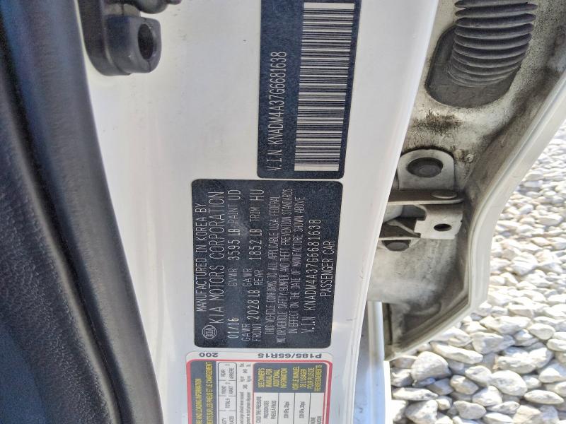 Aukcja sprzedaży 2016 Kia Rio, vin: KNADM4A37G6681638, numer aukcji: 66230896