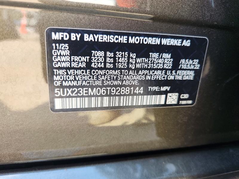 Продажа на аукционе авто 2026 Bmw X7, vin: 5UX23EM06T9288144, номер лота: 64569876