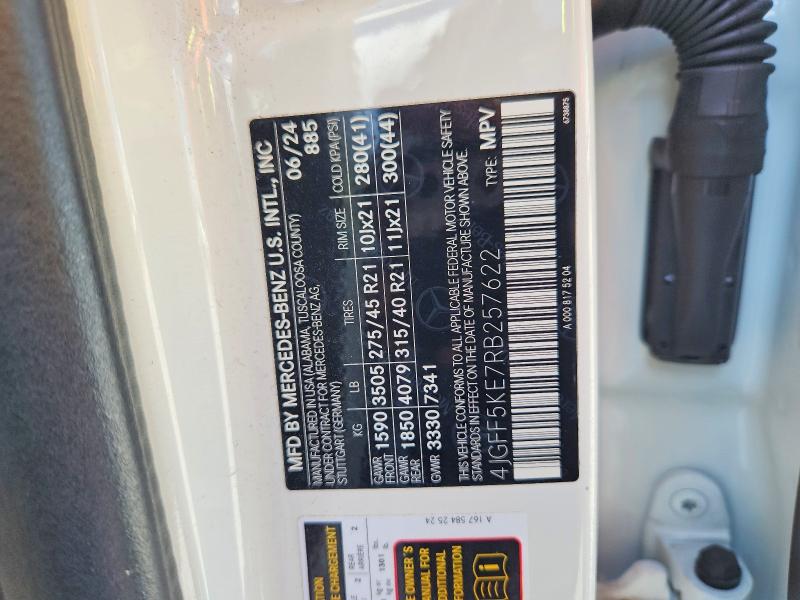 Auction sale of the 2024 Mercedes-benz Gls, vin: 4JGFF5KE7RB257622, lot number: 64958676