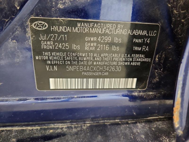Продаж на аукціоні авто 2012 Hyundai Sonata, vin: 5NPEB4ACXCH342630, номер лоту: 63215166