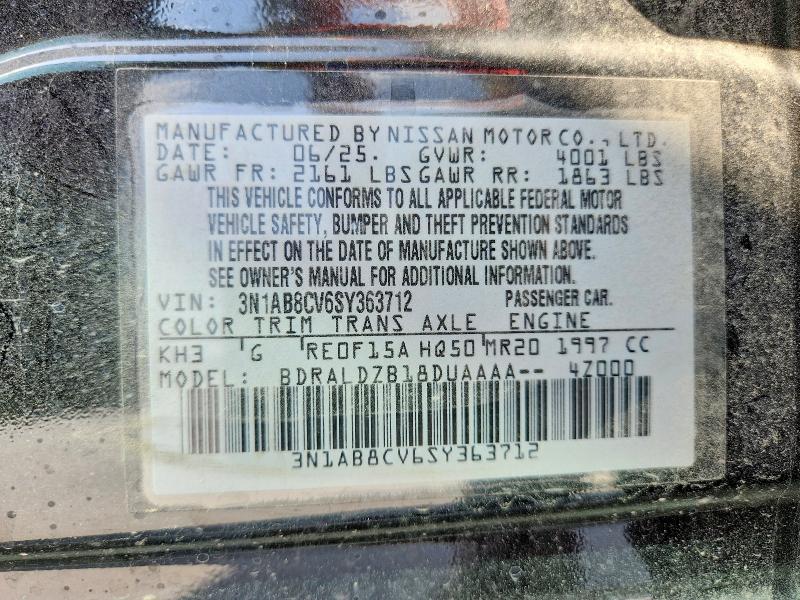 Aukcja sprzedaży 2025 Nissan Sentra, vin: 3N1AB8CV6SY363712, numer aukcji: 62257346
