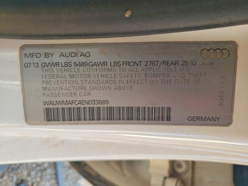 66479146 :رقم المزاد ، WAUWMAFC4EN033869 vin ، 2014 Audi A7 مزاد بيع