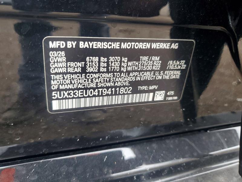 Aukcja sprzedaży 2026 Bmw X5, vin: 5UX33EU04T9411802, numer aukcji: 61926136