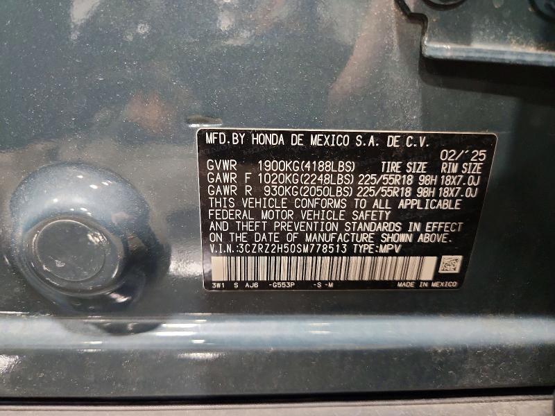 66448366 :رقم المزاد ، 3CZRZ2H50SM778513 vin ، 2025 Honda Hr-v مزاد بيع