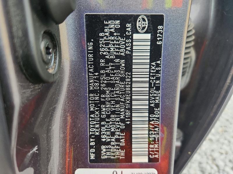 Продажа на аукционе авто 2014 Toyota Camry, vin: 4T1BF1FK8EU862822, номер лота: 65107836