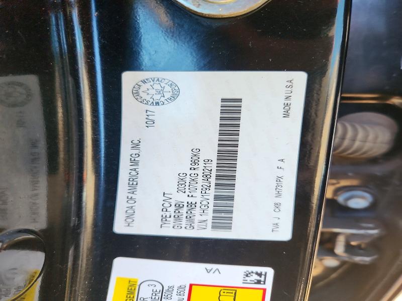 Продажа на аукционе авто 2018 Honda Accord, vin: 1HGCV1F92JA802119, номер лота: 64834346