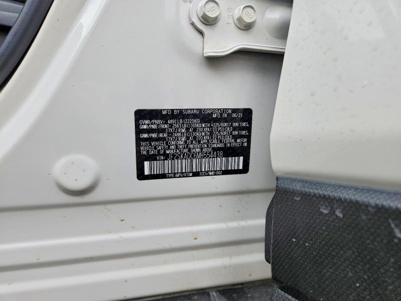 2021 Subaru Forester მანქანა იყიდება აუქციონზე, vin: JF2SKADC6MH554438, აუქციონის ნომერი: 66821016