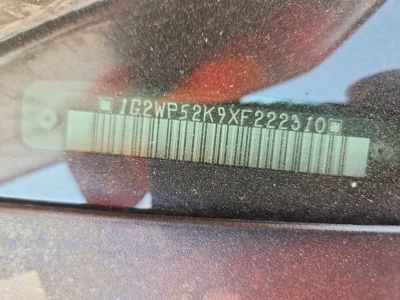 64779306 :رقم المزاد ، 1G2WP52K9XF222310 vin ، 1999 Pontiac Grand Prix مزاد بيع