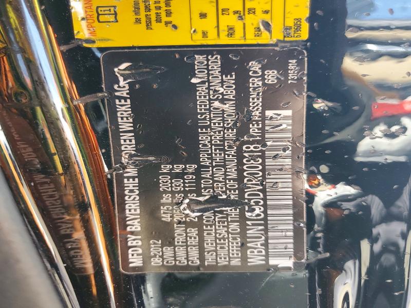 67134916 :رقم المزاد ، WBAUN1C55DVR00818 vin ، 2013 Bmw 128 مزاد بيع