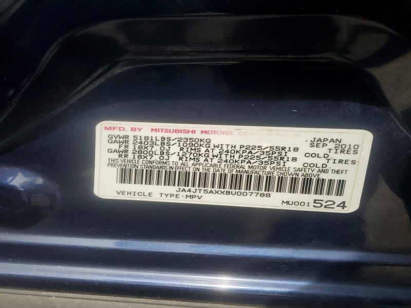 Aukcja sprzedaży 2011 Mitsubishi Outlander, vin: JA4JT5AXXBU007788, numer aukcji: 63492736