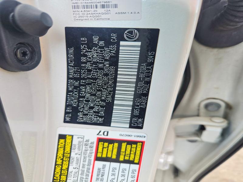 2021 Lexus Es 350 მანქანა იყიდება აუქციონზე, vin: 58ACZ1B12MU102689, აუქციონის ნომერი: 64678436