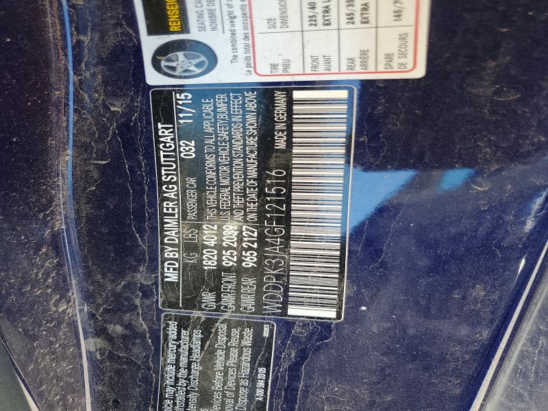 63504556 :رقم المزاد ، WDDPK3JA4GF121516 vin ، 2016 Mercedes-benz Slk مزاد بيع