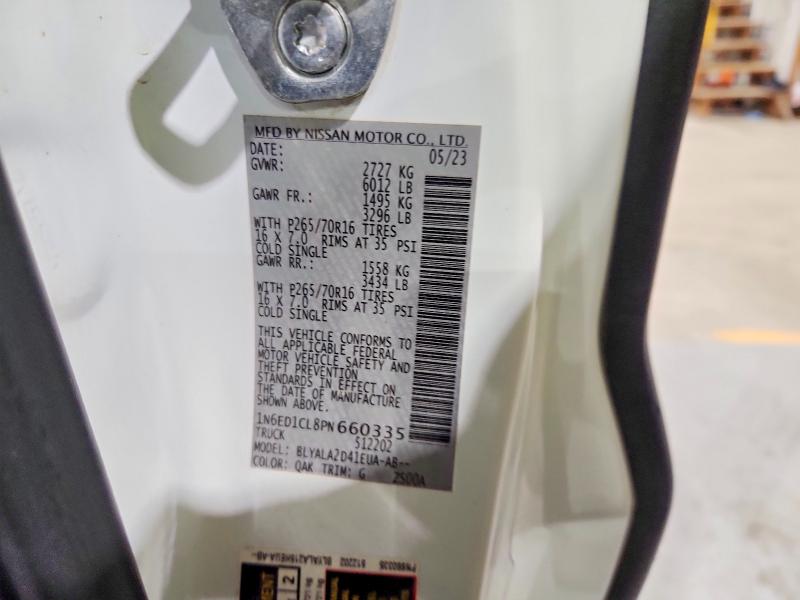 2023 Nissan Frontier მანქანა იყიდება აუქციონზე, vin: 1N6ED1CL8PN660335, აუქციონის ნომერი: 61645836