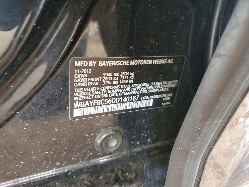 Aukcja sprzedaży 2013 Bmw 750, vin: WBAYF8C56DD140167, numer aukcji: 67168046